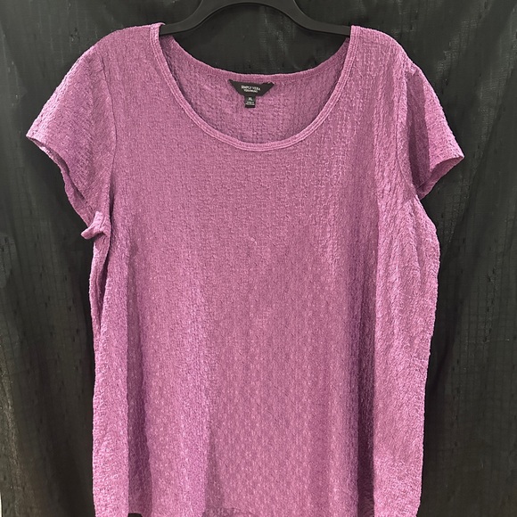 Simply Vera Vera Wang Tops - Simply Vera Vera Wang Textured Short Sleeve Top - Lavender